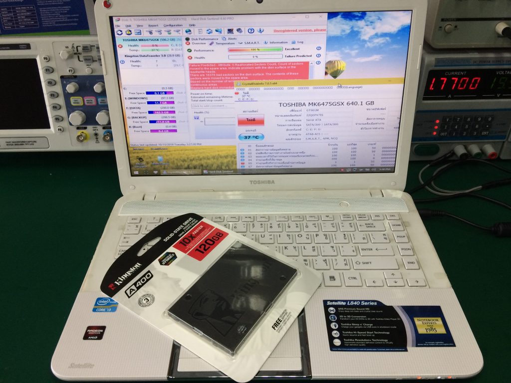 TOSHIBA L840 เปลี่ยน SSD