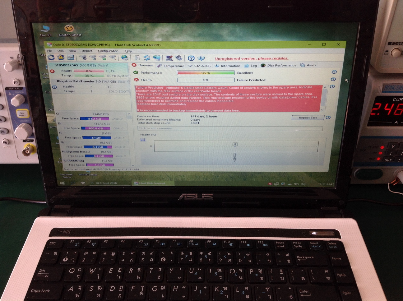 ASUS A43S เปลี่ยน HDD มือ2