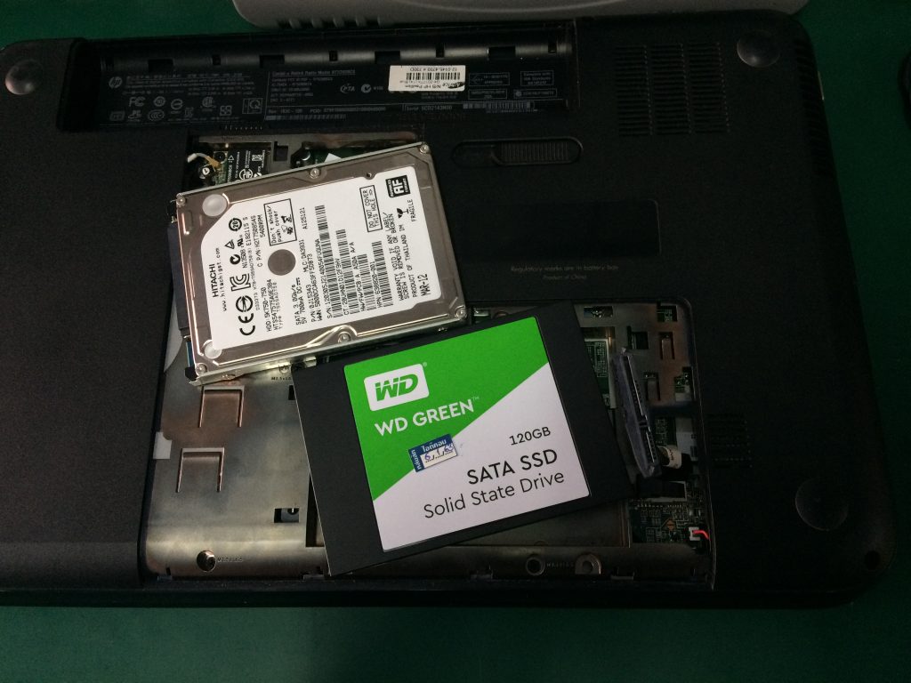 HP G4 เปลี่ยน SSD