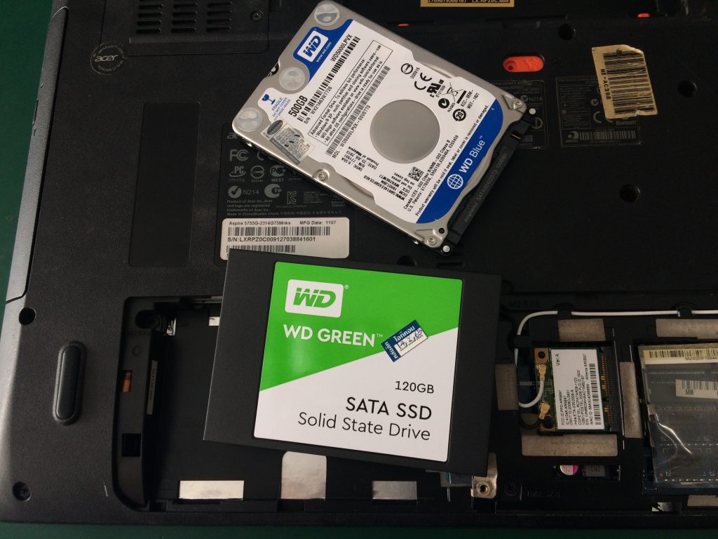 ACER 5755G เปลี่ยน SSD