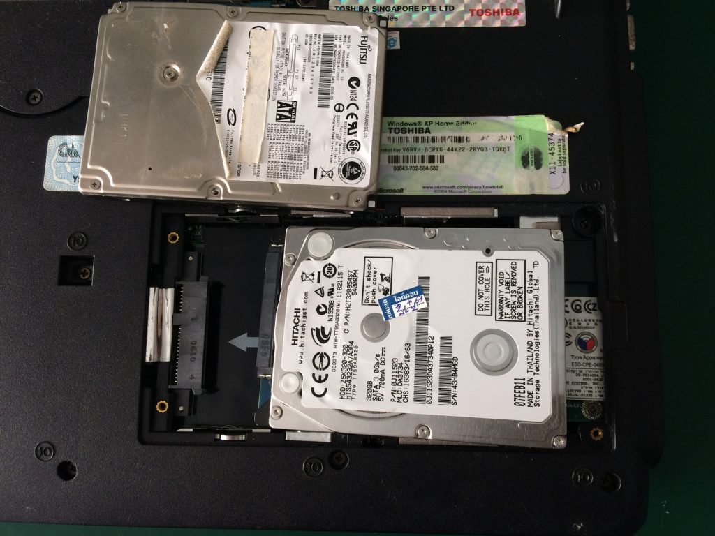 TOSHIBA L100 เปลี่ยน HDD