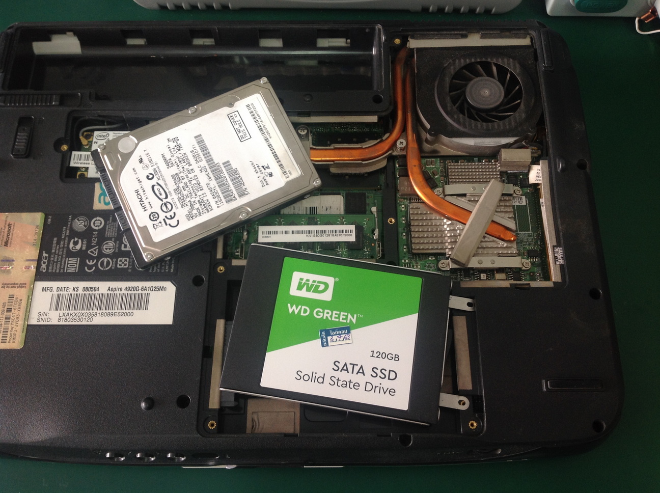 ACER 4920G เปลี่ยน SSD