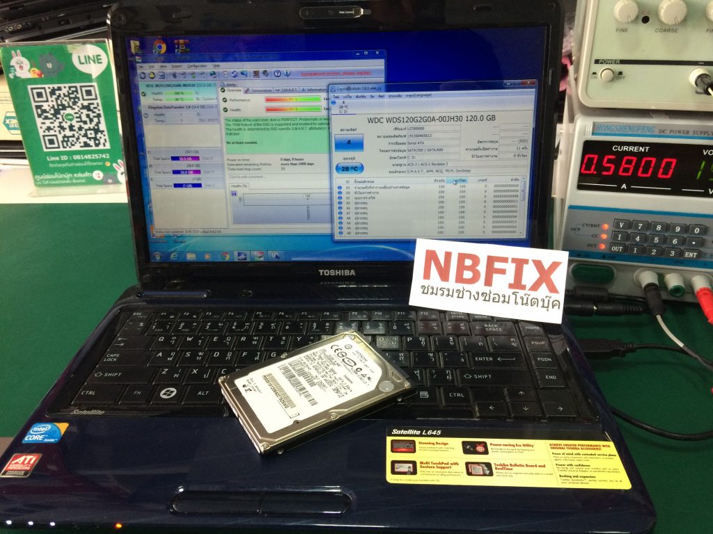 TOSHIBA L645 เปลี่ยน SSD