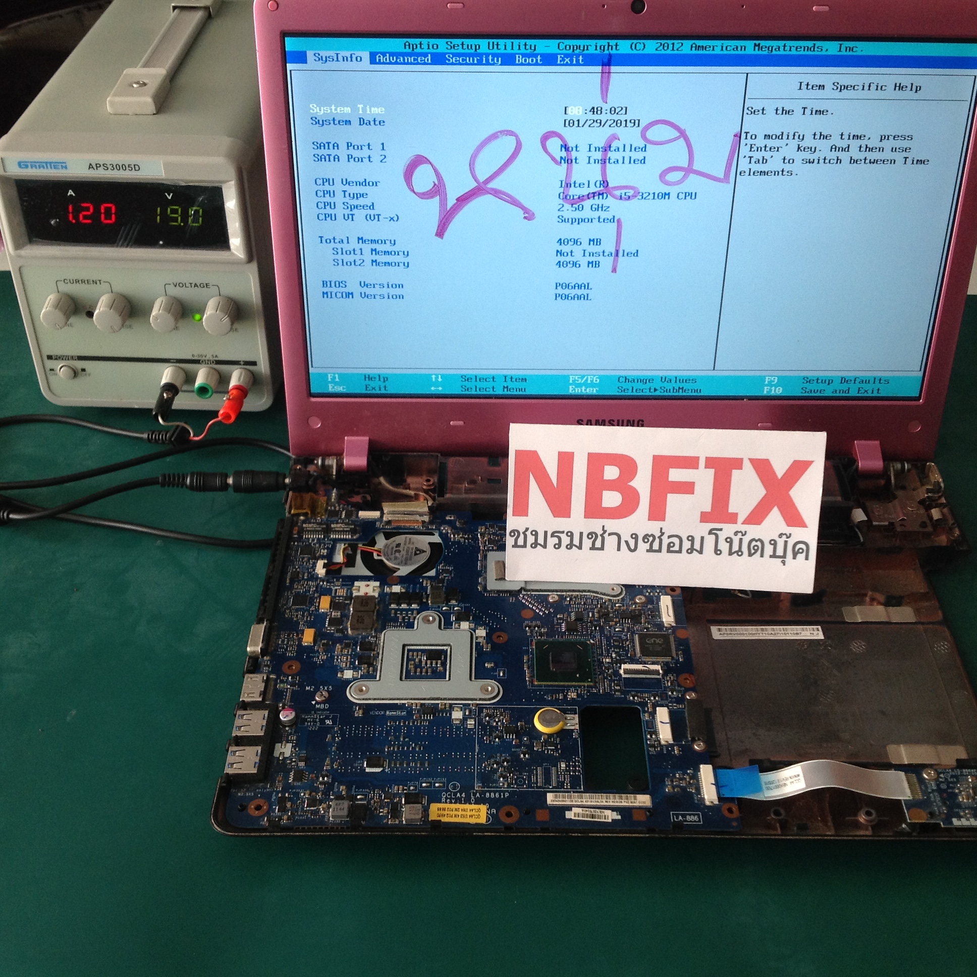 SAMSUNG NP350V4X เปิดไม่ติด