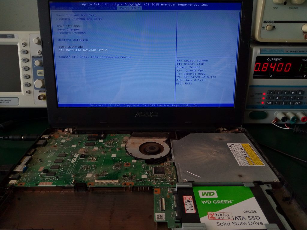 ASUS K455LF เครื่องไม่เจอ SSD