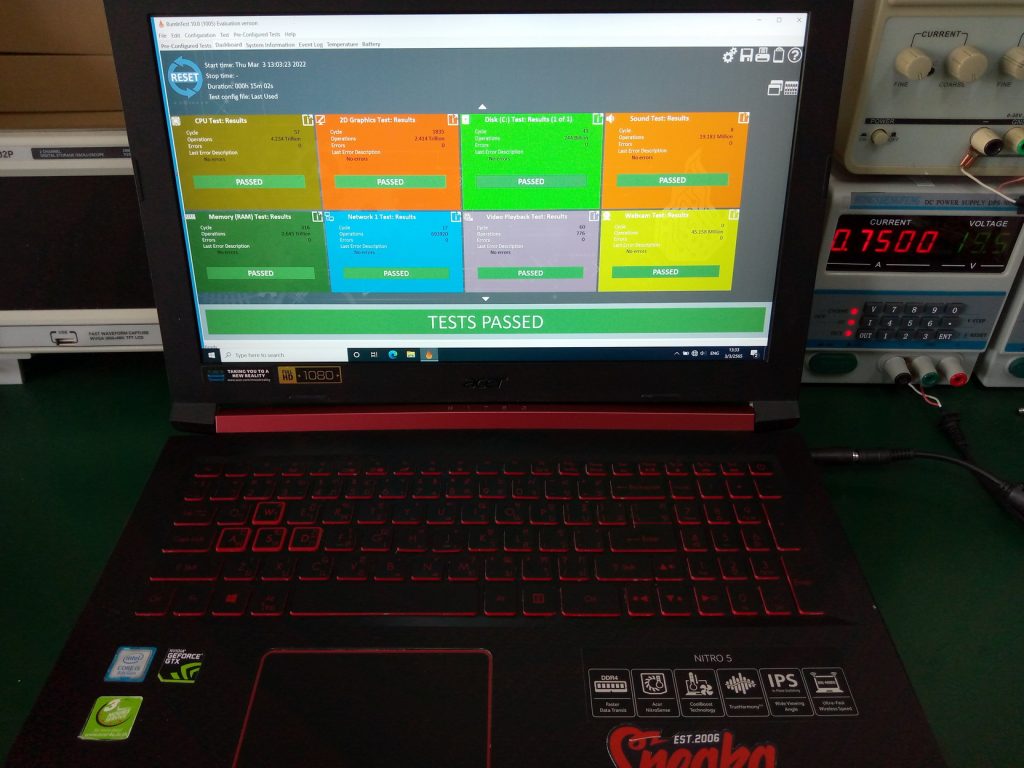 ACER AN515-52 ไม่มีภาพ เปลี่ยนชิพการ์ดจอ