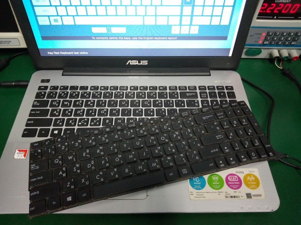 ASUS F555Q เปลี่ยน Keyboard
