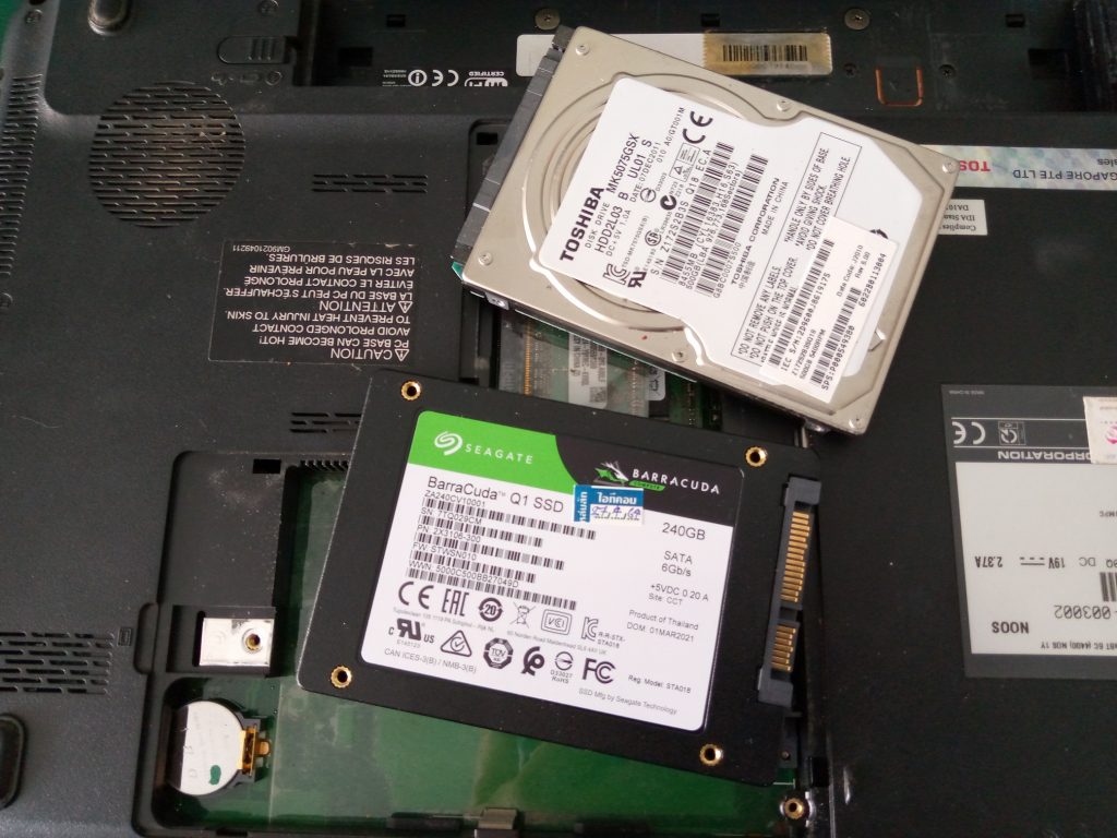 TOSHIBA C640 เปลี่ยน SSD