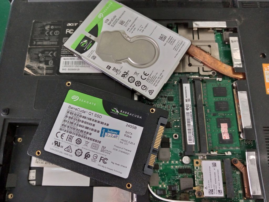 อัพเกรด ACER 4820G เปลี่ยน SSD