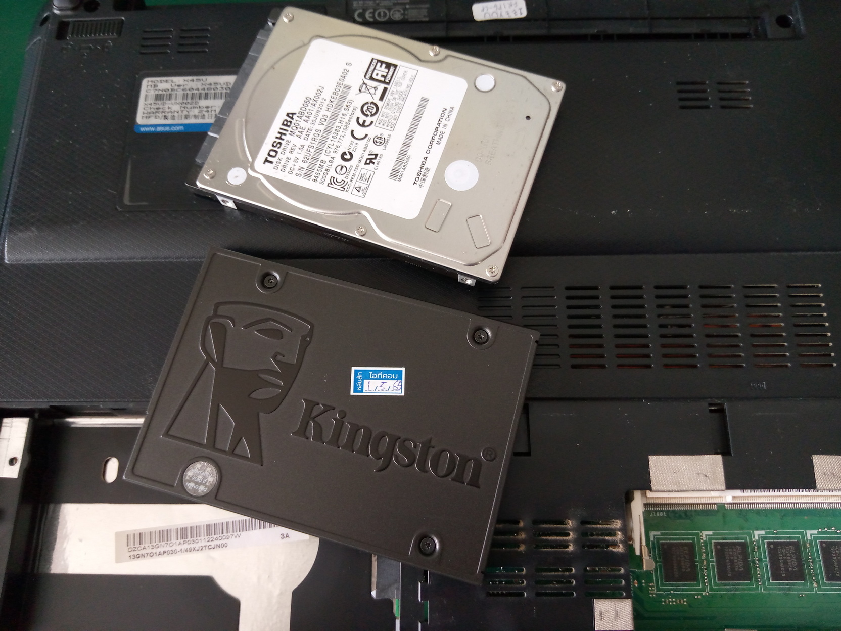 ASUS X45VD เปลี่ยน SSD