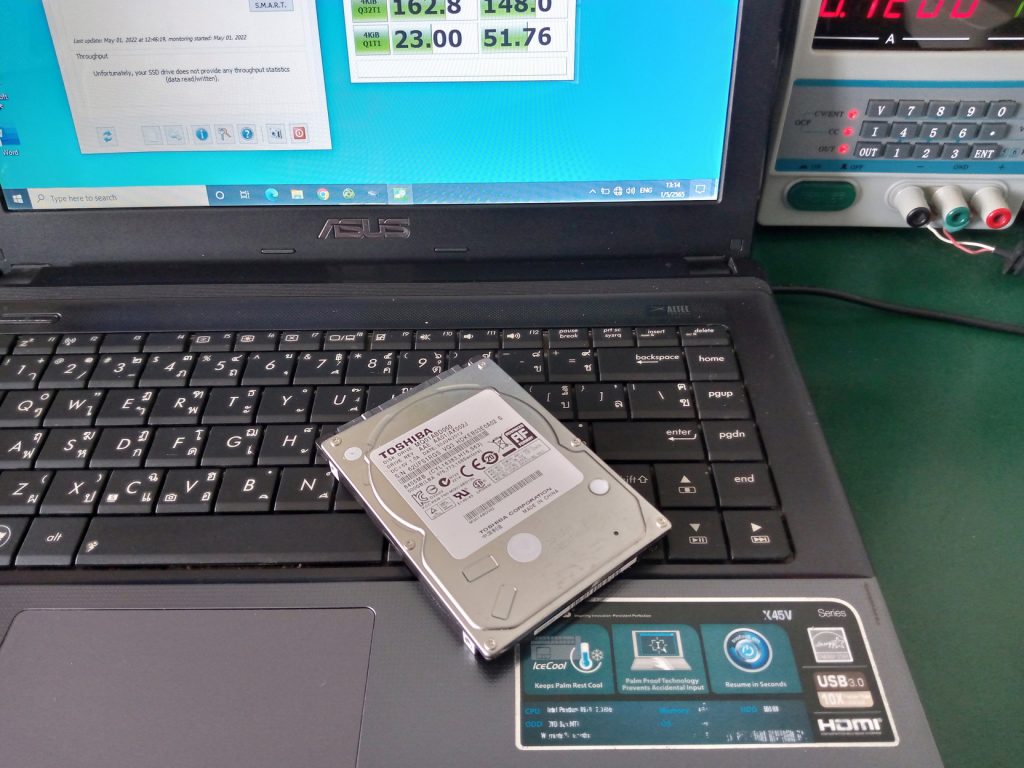 ASUS X45VD เปลี่ยน SSD