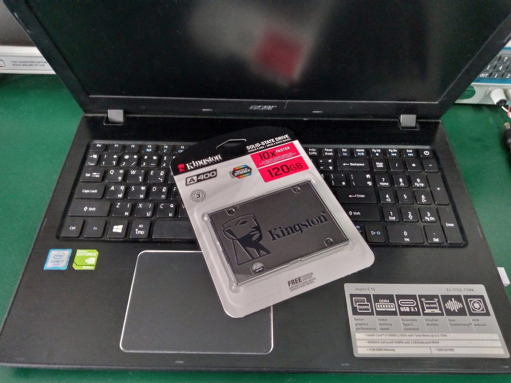 ACER E5-575G เปลี่ยน SSD