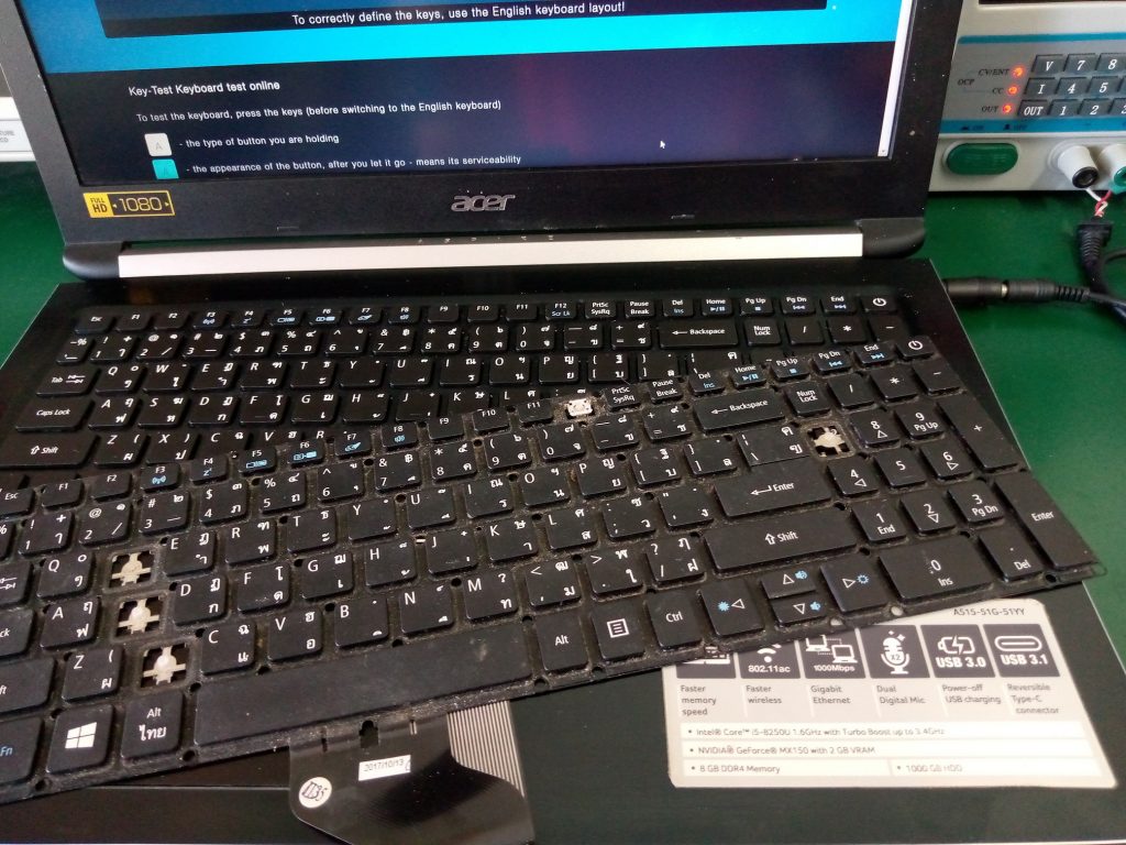 ACER A515-51G เปลี่ยน Keyboard