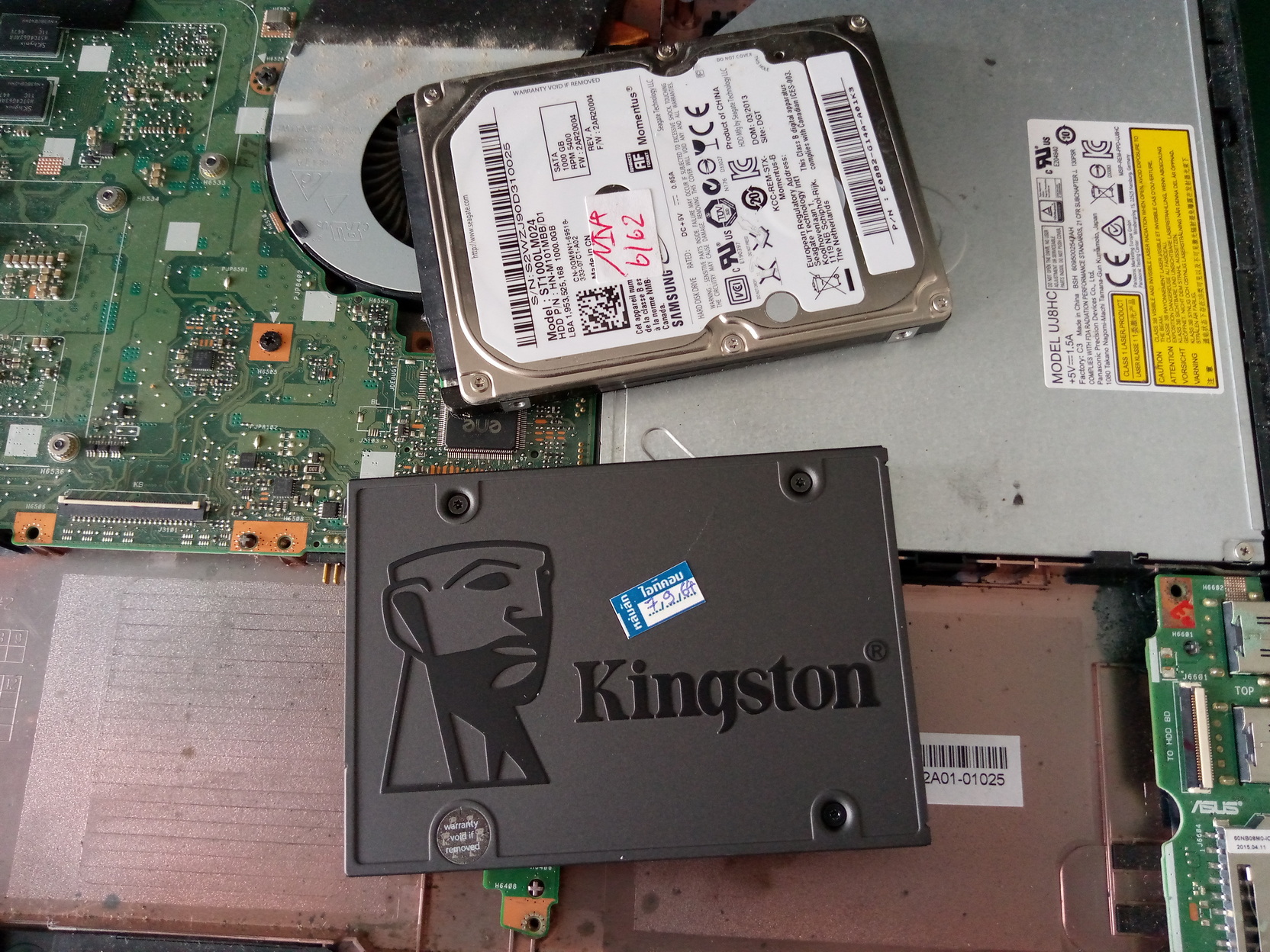 ASUS X455LJ เปลี่ยน SSD