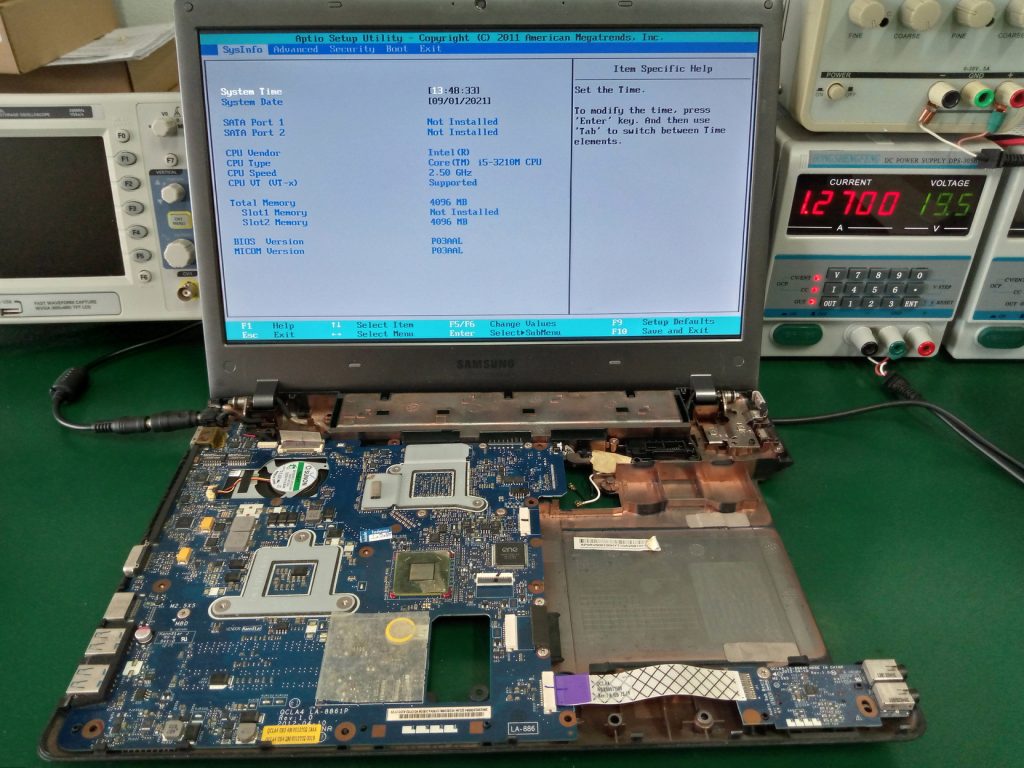 ซ่อมโน๊ตบุ๊ค SAMSUNG NP350V เปิดไม่ติด
