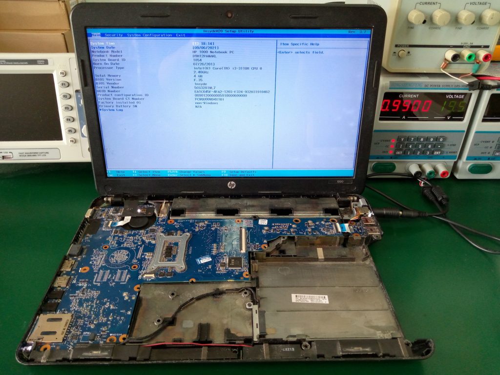 ซ่อมโน๊ตบุ๊ค HP 1000 เปิดไม่ติด