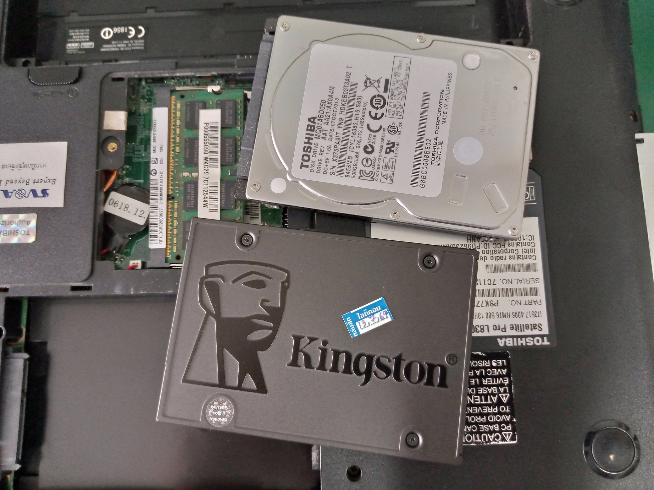 TOSHIBA L830 เปลี่ยน SSD