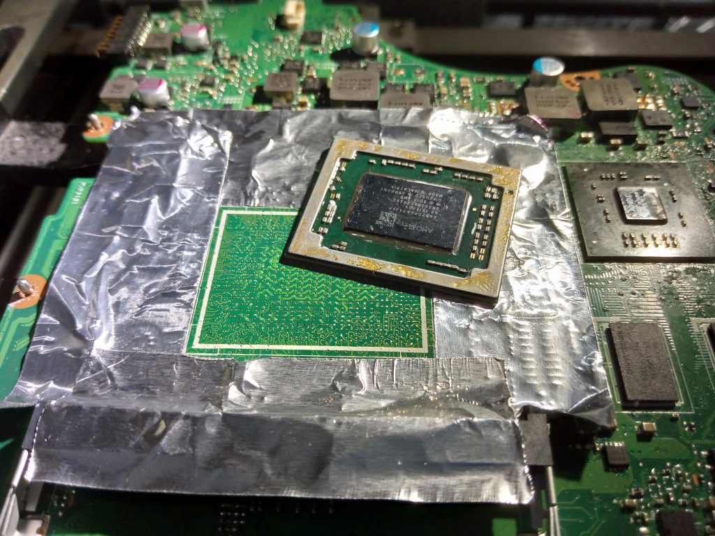 ASUS X555DG ไม่มีภาพ เปลี่ยนชิพ CPU