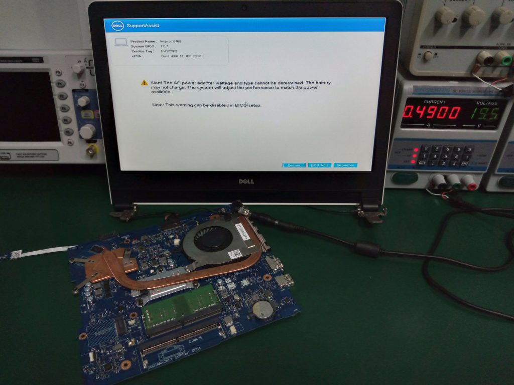 ซ่อมโน๊ตบุ๊ค DELL 5468 อาการเปิดติดไม่มีภาพ