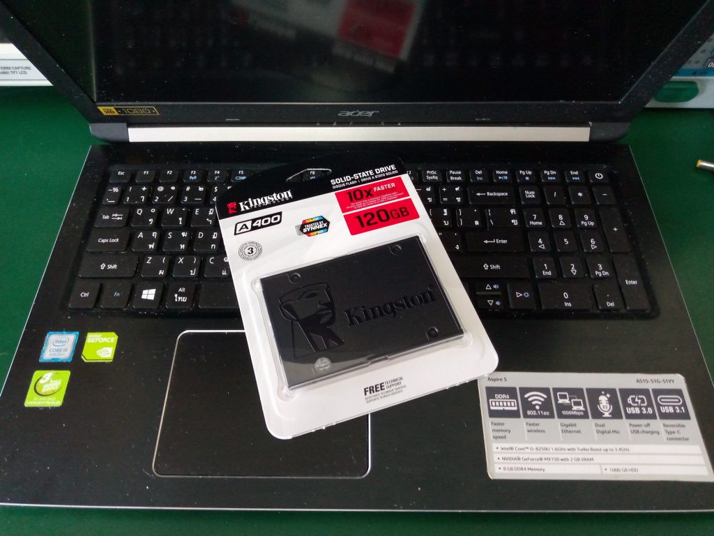 ACER A515-51G เปลี่ยน SSD