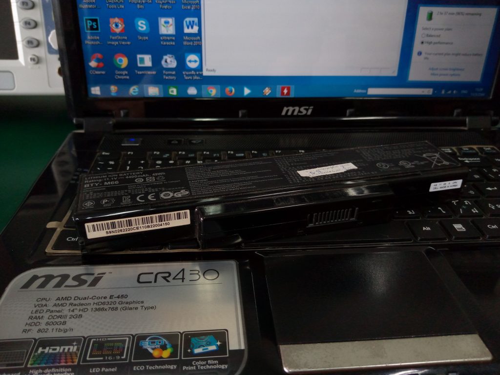 MSI CR430 เปลี่ยนแบต