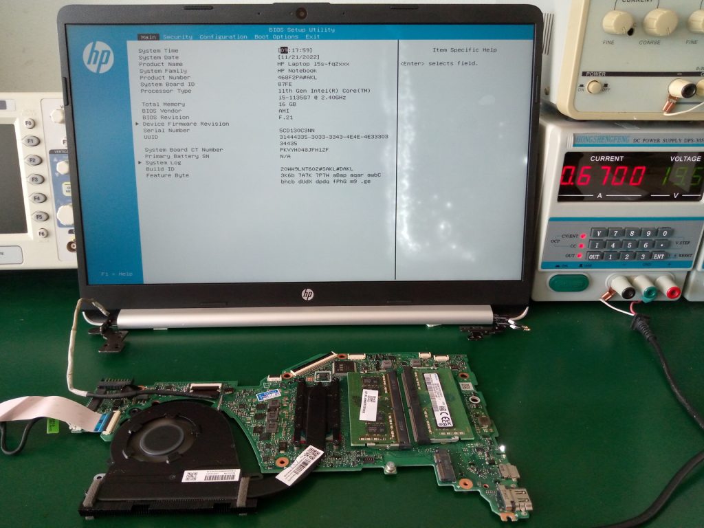 ซ่อม HP 15s-fq2580TU เปิดไม่ติด