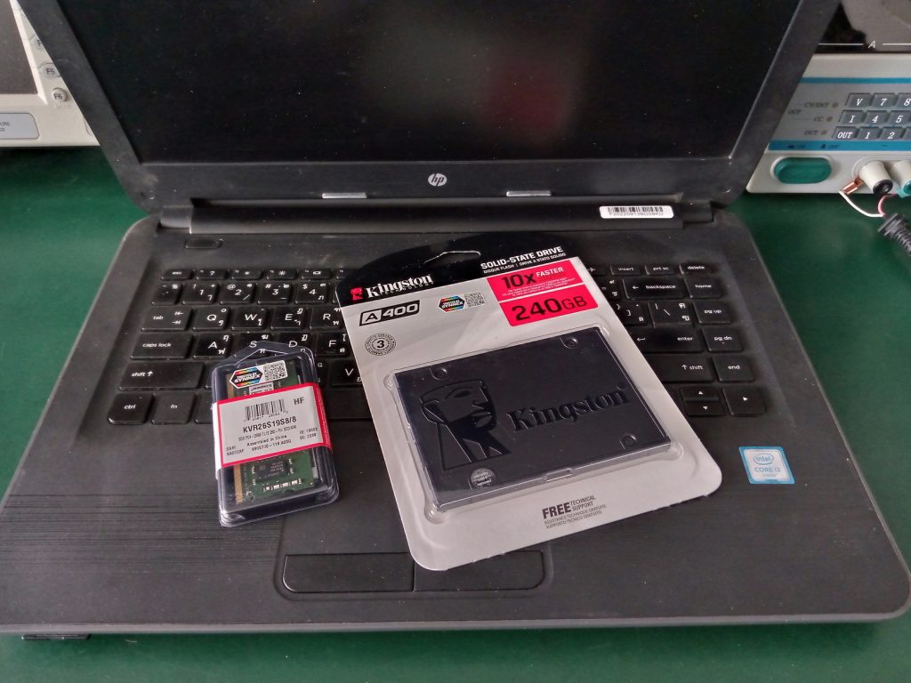 HP 240 G5 เพิ่ม RAM และ SSD