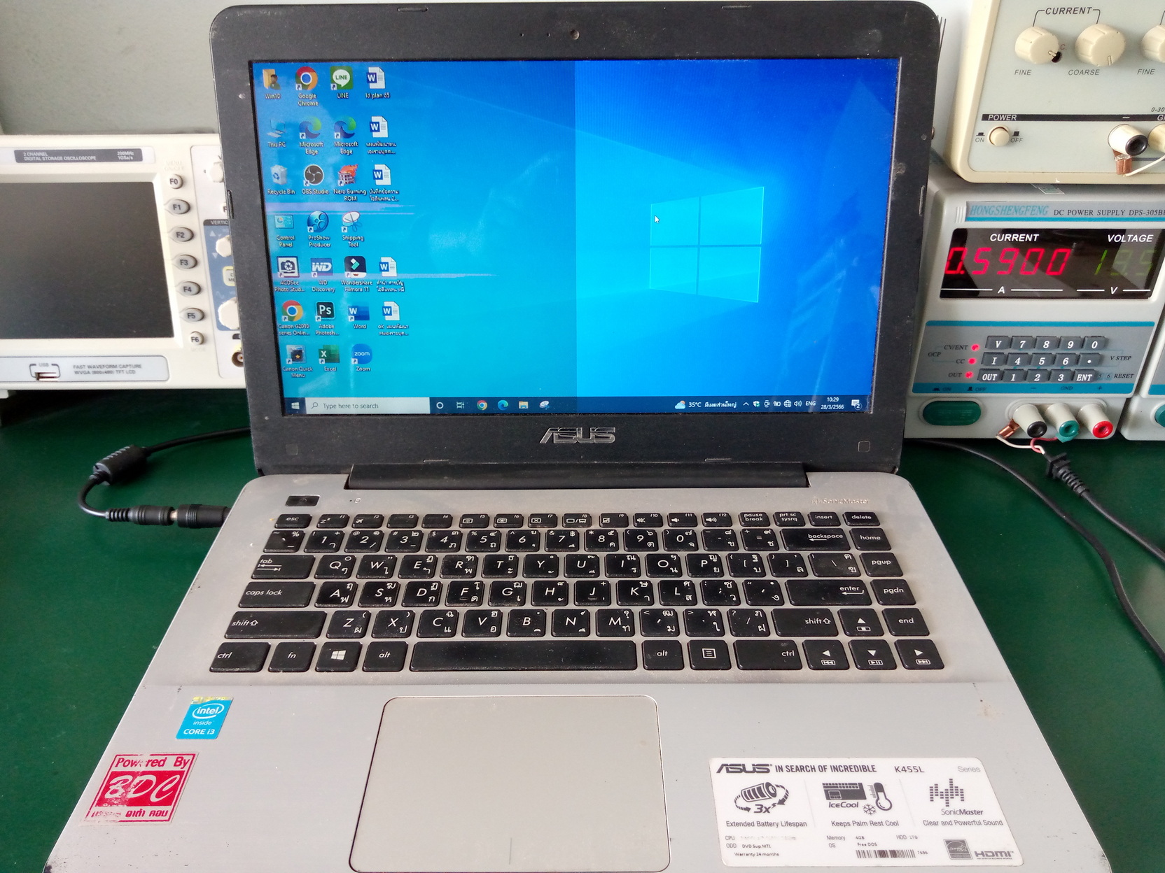 ASUS K455L จอสีเพรี้ยน เปลี่ยนจอ