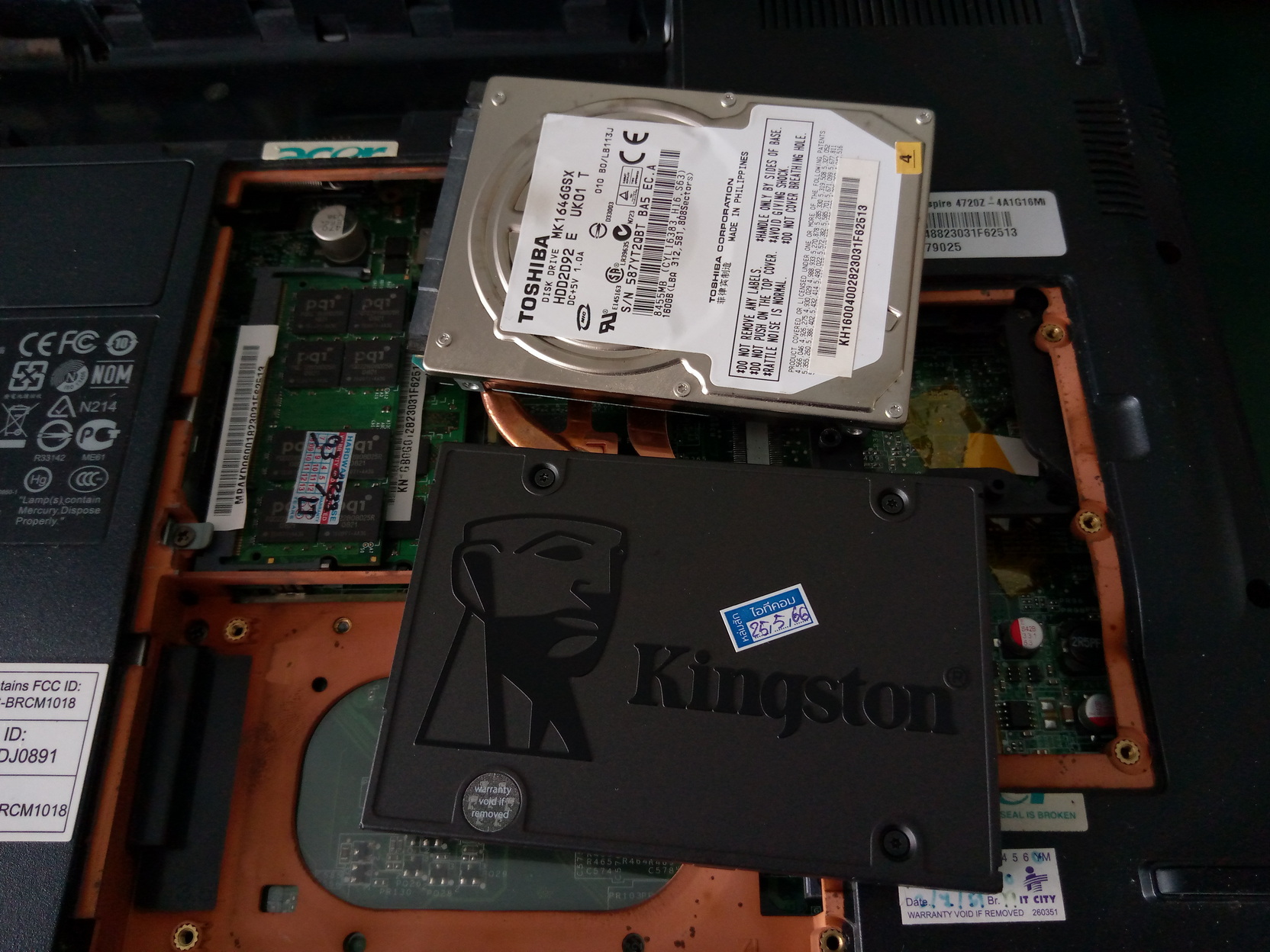 ACER 4720Z เครื่องช้า อัพเกรด SSD