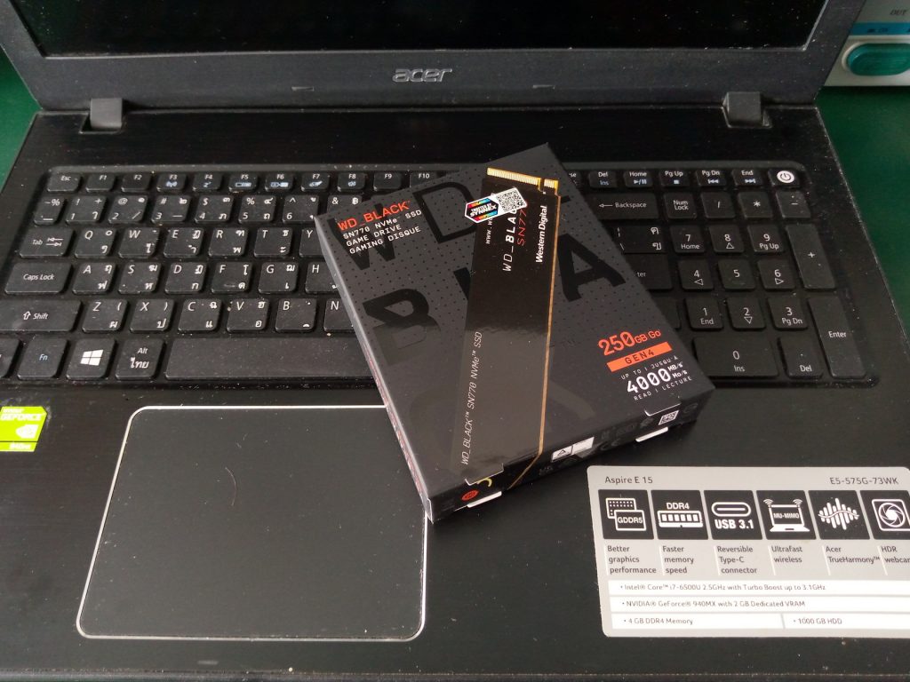 ACER E5-575G อัพเกรด SSD