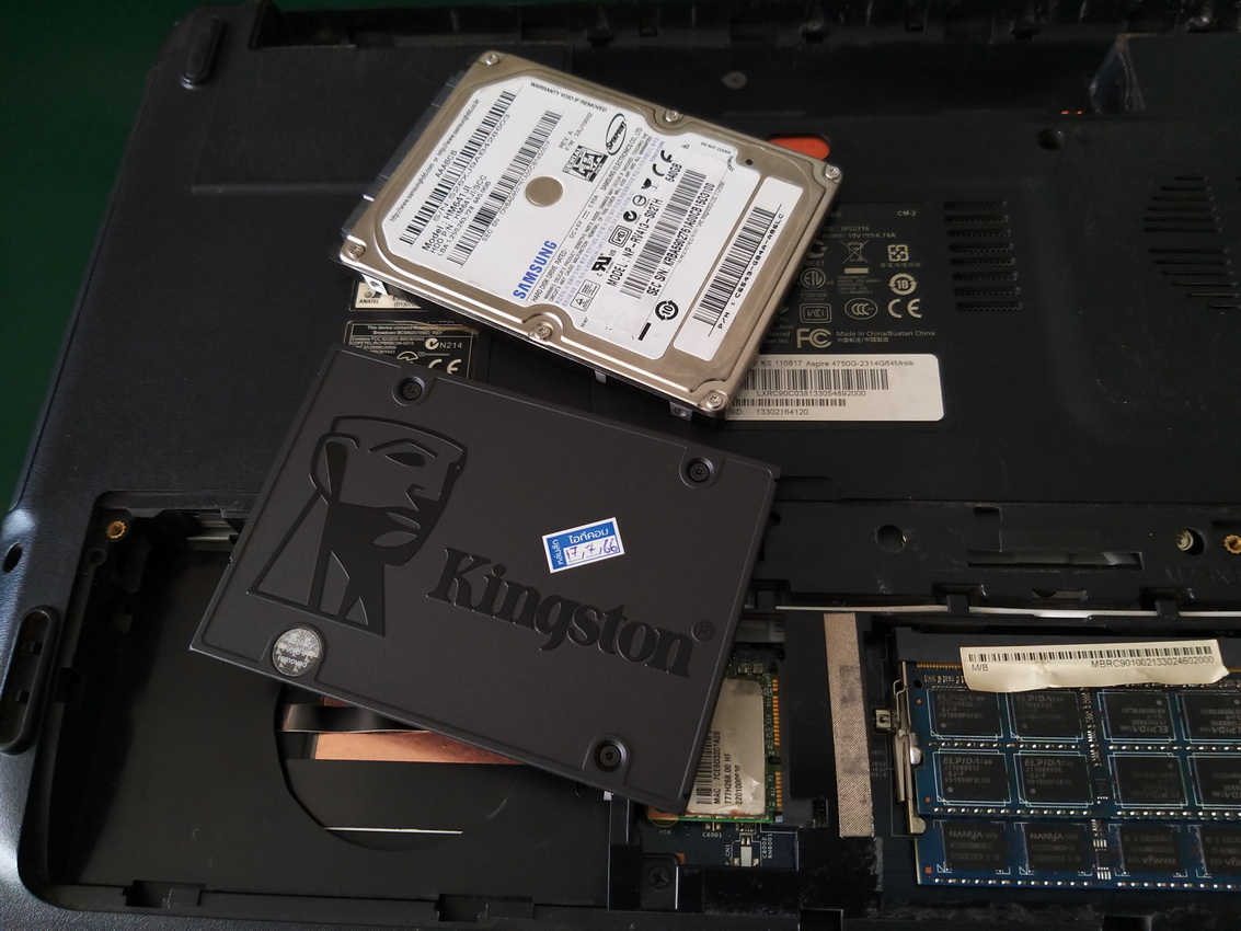 ACER 4750G เปลี่ยน SSD